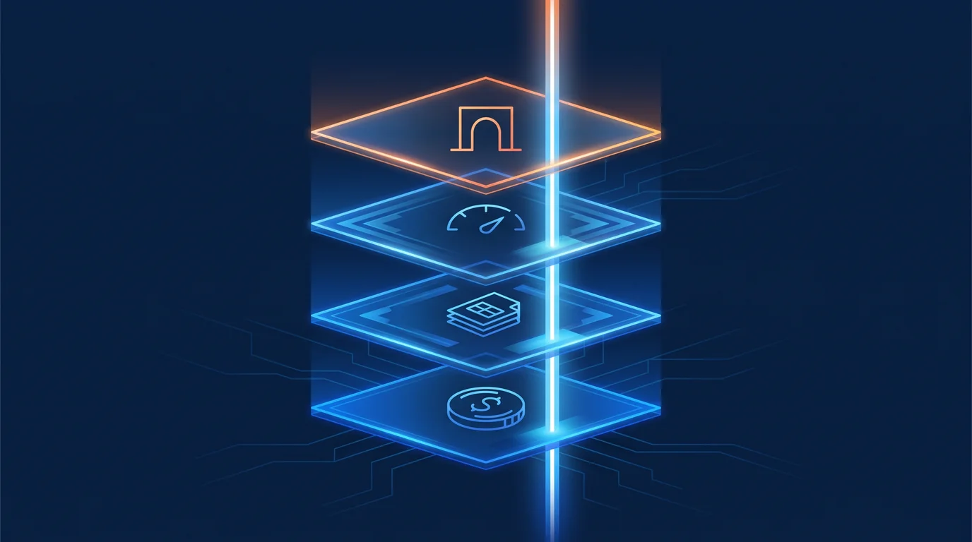 Illustration of the four layers of AI visibility