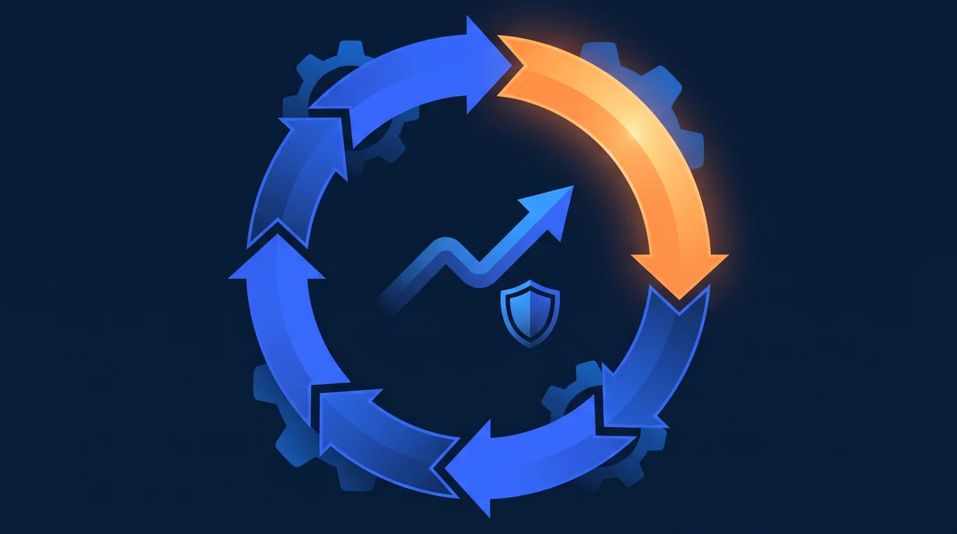 Illustration of a continuous maintenance and development cycle